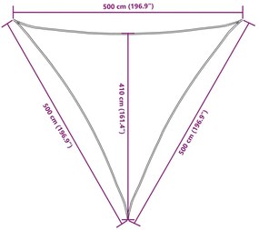 antracitszürke oxford szövet napvitorla 5 x 5 x 5 m