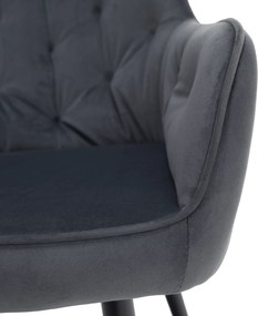 Design fotel, szürke Velvet szövet, VERIO