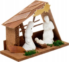 Karåcsonyi betlehem fa Szent Csalåd fehér figuråk 16x11,5cm