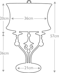 Elstead Lighting WINDSOR WINDSOR-TL-GOLD Asztali lámpa 2x60W/E14