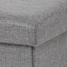 Tárolós Puff, Szürke Szövet. TAB-461 GREY2