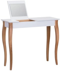 Dressing Table fehér fésülködőasztal tükörrel, hosszúság 85 cm - Ragaba