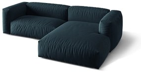 Sötétkék moduláris sarokkanapé (jobb oldali) Martina – Micadoni Home