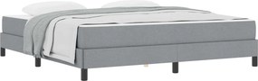 vidaXL Boxrugós ágy matracmal Világosszürke 180 x 200 cm szövet
