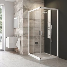 Ravak Blix zuhanykabin 80x80 cm négyzet alumínium fényes/üveg mintával 1LV40C00ZG