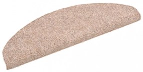 15 db krémszínű öntapadós lépcsőszőnyeg 65x21x4 cm