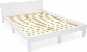 Fehér bükkfa franciaágy ágyráccsal 140x200 cm Dabi – Ragaba