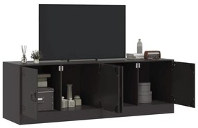 2 db fekete acél TV-szekrény 67 x 39 x 44 cm