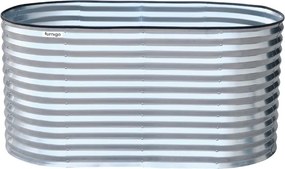 Furnigo Emelt ágyás 160x80x78 cm - ezüst