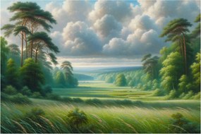 Kép - Zöld táj (90x60 cm)