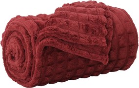 vidaXL Dobós takaró Bordeaux piros 150 x 130 cm Gyapjú