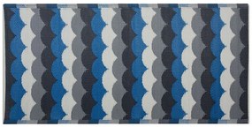 Kék és szürke szőnyeg 90 x 180 cm BELLARY Beliani