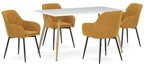 Étkezőasztal 140×80 cm, MDF, Fehér. HT-W1214 WT