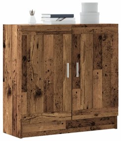 antik fa színű szerelt fa könyvszekrény 82,5 x 30,5 x 80 cm