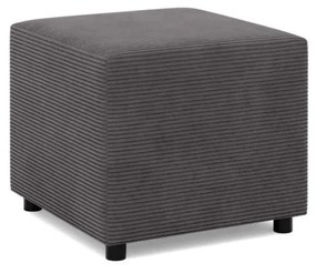 Zeus puff, kordbársony, 50x50, szürke