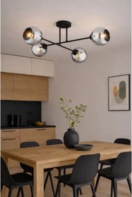 Brilagi - Felületre szerelhető csillár DIOR 4xE27/60W/230V fekete/füstszürke