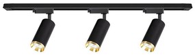 Sínes rendszerű MICA spotlámpa 3xGU10/10W/230V fekete/arany