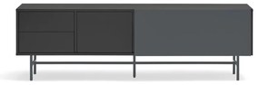 Fekete-antracitszürke TV-állvány 180x56 cm Nube – Teulat