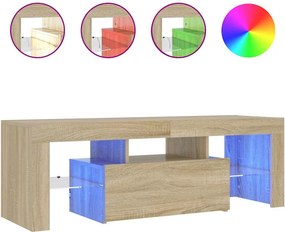 vidaXL sonoma tölgy színű TV-szekrény LED-lámpákkal 120 x 35 x 40 cm