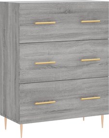vidaXL szürke sonoma színű szerelt fa tálalószekrény 69,5 x 34 x 90 cm