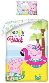 Peppa malac Beach ágyneműhuzat 140×200cm, 70×90 cm