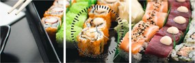 Kép - Sushi (órával) (90x30 cm)