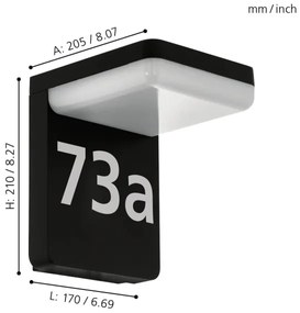 Eglo 98091 - LED Házszám AMAROSI LED/11W/230V IP44