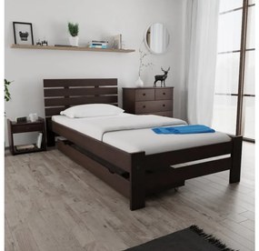 PARIS magasított ágy 90x200 cm, diófa Ágyrács: Lamellás ágyrács, Matrac: Matrac nélkül