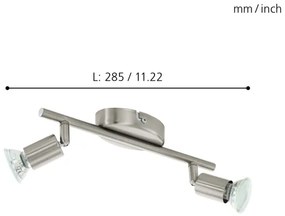 Eglo 92596 - LED Spotlámpa BUZZ 2xGU10/2,8W/230V
