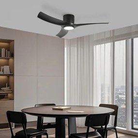 ZEVENTI - ORBITO LED mennyezeti ventilátor LED/24W/230V Wi-Fi Tuya fekete + távirányító