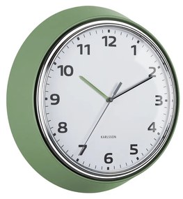 Karlsson 6006GR design falióra zöld, 34 cmátmérővel