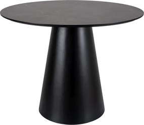 Kerek étkezőasztal ANGEL 100x100 cm, szürke márvány dekoráció