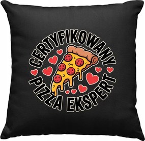 Pizza párna szakértő mém vicc fekete