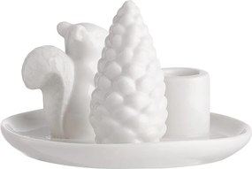 SYLVAN SPIRIT porcelán gyertyatartó, mókus 8cm