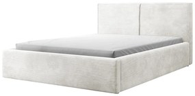 Franciaágy 140 cm Fatime (ágyráccsal) (tárolóhellyel) (bézs szürke + fekete). 1099180