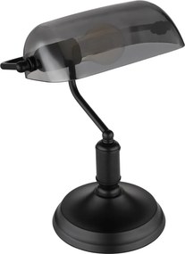 GLOBO 2491B ANTIQUE Banklámpa Fekete E27 IP20