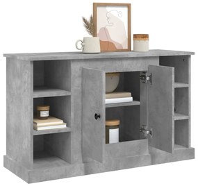 betonszürke szerelt fa tálalószekrény 100x35,5x60 cm