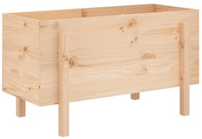 tömör fenyőfa kerti magaságyás 101 x 50 x 57 cm