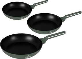 BerlingerHaus 3 részes serpenyő szett Matte Green Collection(BH/8206)