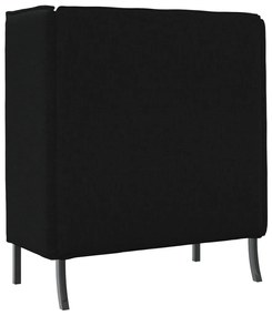 Magas Hátú Kanapé Fekete 109x56x121 cm Szövet