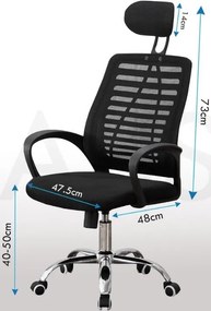 Irodai szék ergonomikus forgószék hintamechanika fejtámla karfa OC01