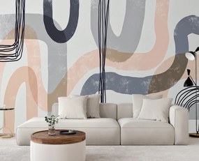 Gario Fotótapéta Bézs boho vonalak - Andrea Haase Anyag: Vlies, Méret: 400 x 280 cm