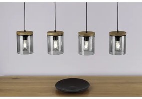 Spot-Light 161859151 - Csillár zsinóron MONSUN 1xE27/60W/230V fenyő