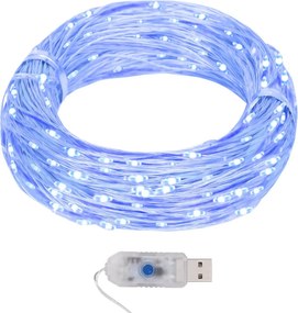 vidaXL 8 funkciós kék fényű tündérfényfüzér 400 LED-del 40 m