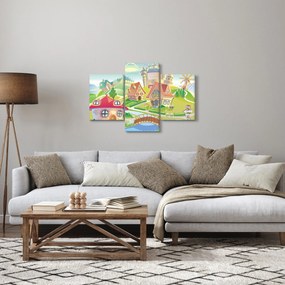 Kép - színes város (90x60 cm)