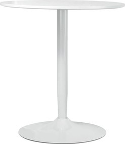 HOMCOM Kerek Étkezőasztal, Modern Étkezőasztal 2 Személyre, Bárasztal Acél Lábbal, Csúszásgátló Lábpihentető, Kávézóasztal a Nappaliba, Ø70 x 75 cm, F