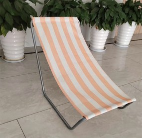 Összecsukható strandnyugágy SAND, narancssárga csíkokkal