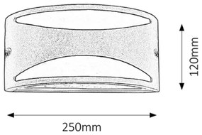 Rabalux 8359 - Kültéri fali lámpa MANHATTAN 1xE27/60W/230V