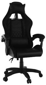 Irodai/gamer szék RGB LED háttérvilágítással, fekete, MAFIRO