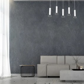 Csillár zsinóron DANTE 5xGU10/25W/230V fehér/fényes króm